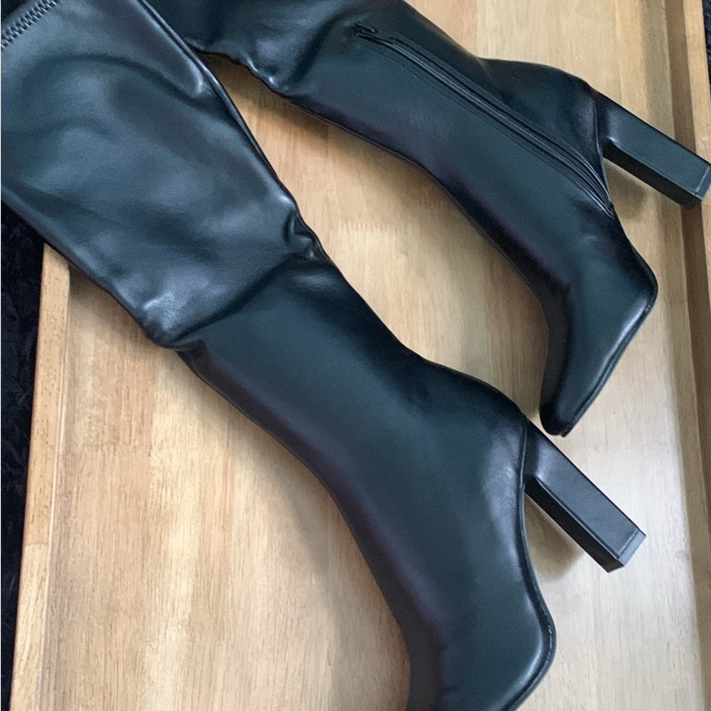 Steve Madden Black Over the Knee Boots